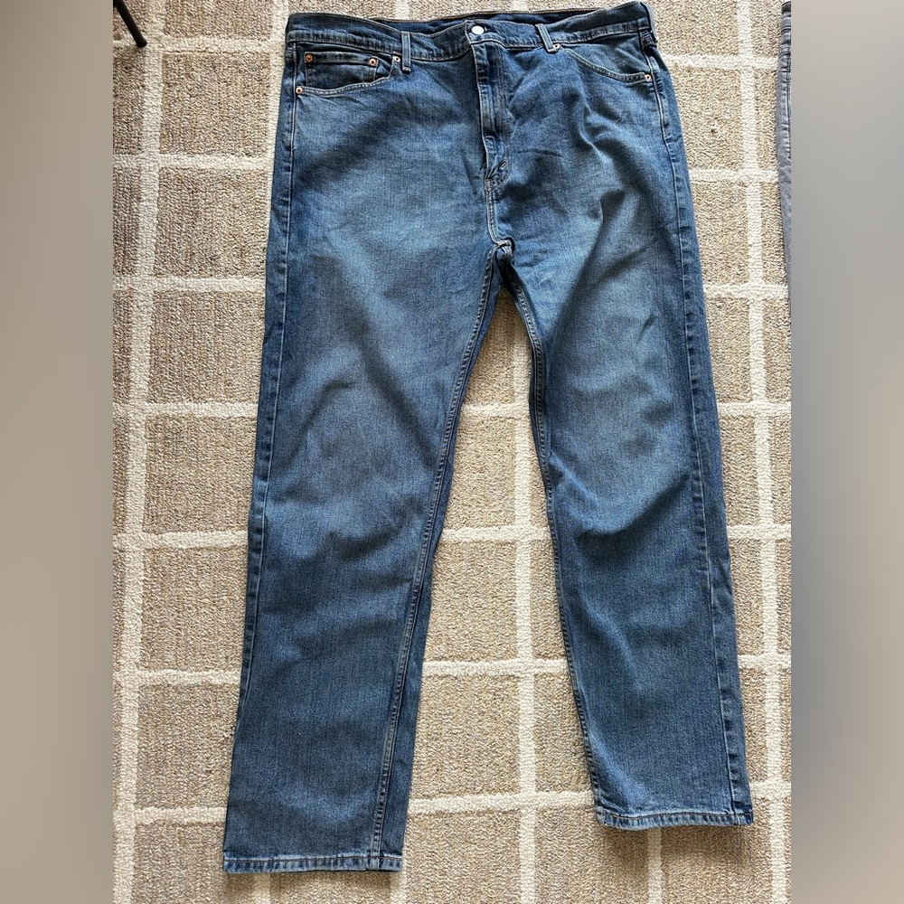 Levi's Men's Straight Fit Denim Jeans - 42 Waist/ 34 Length Blue